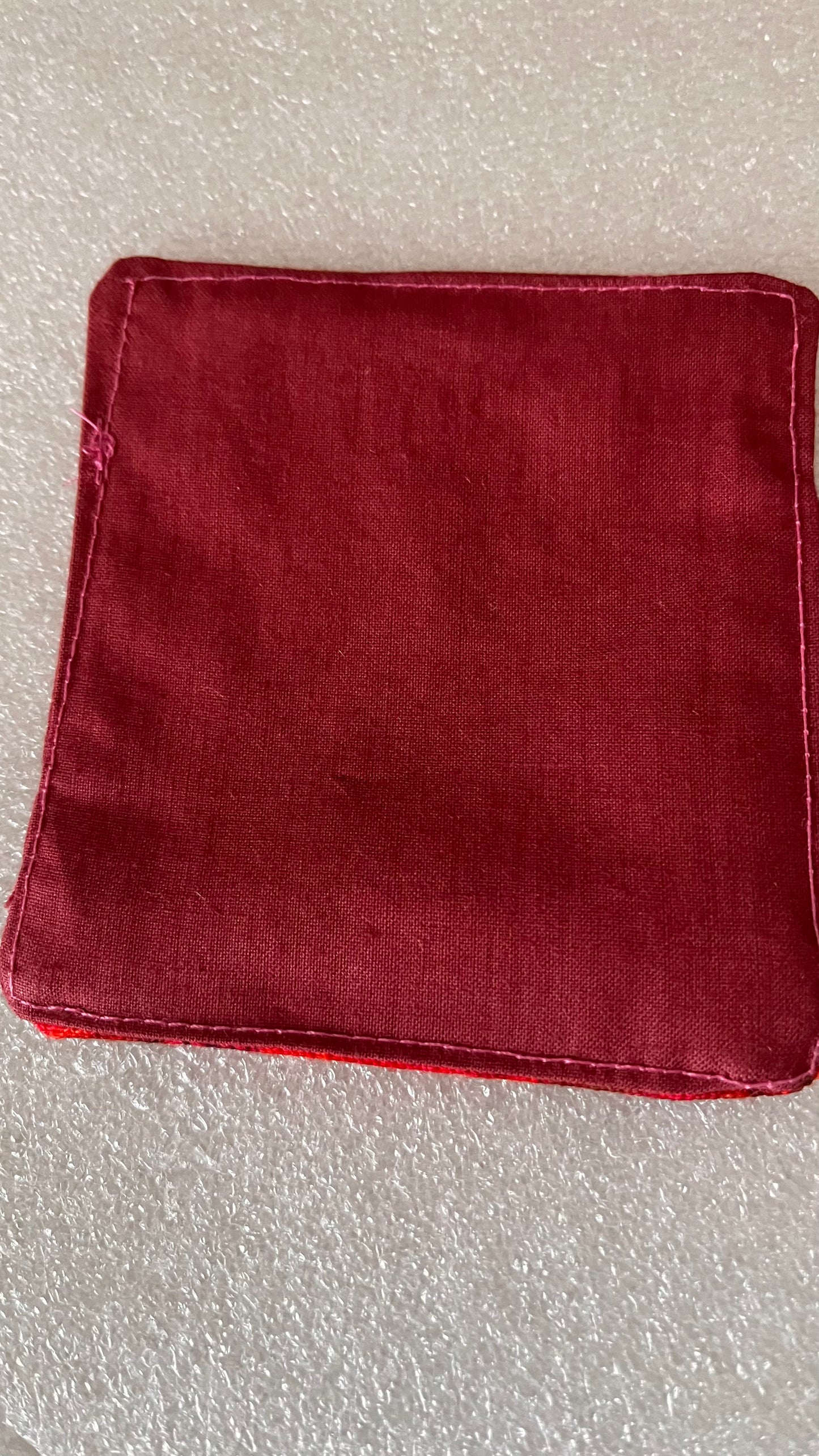 Handmade fabric corner bookmark