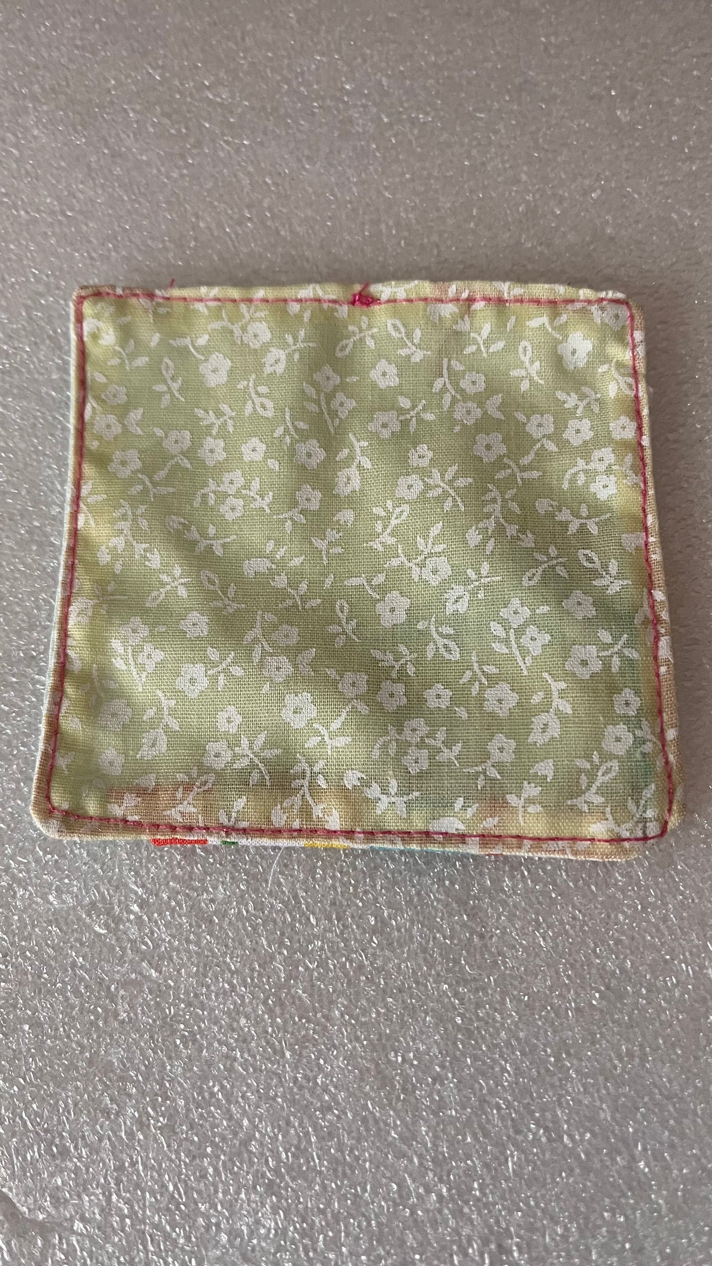 Handmade fabric corner bookmark