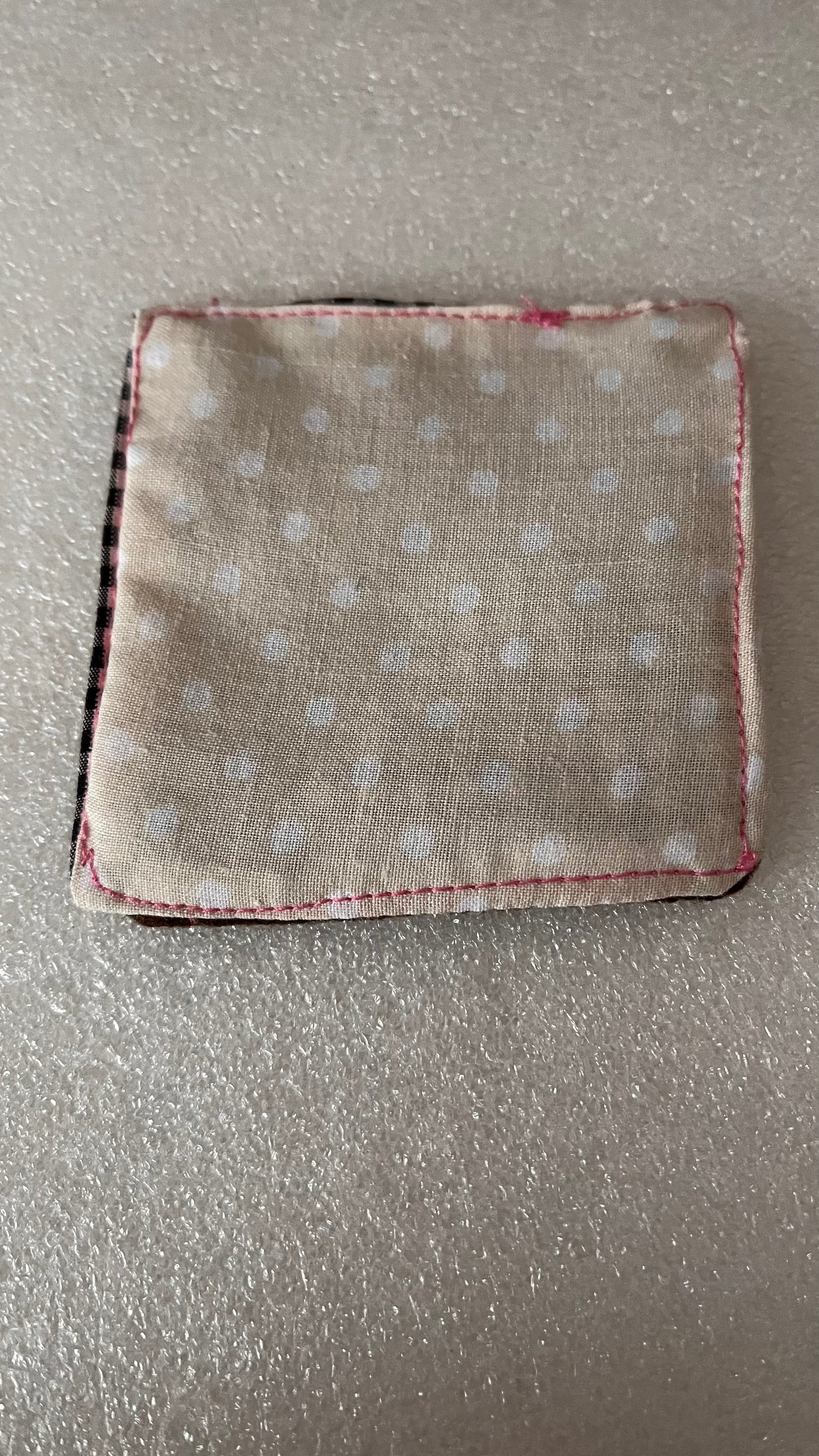 Handmade fabric corner bookmark
