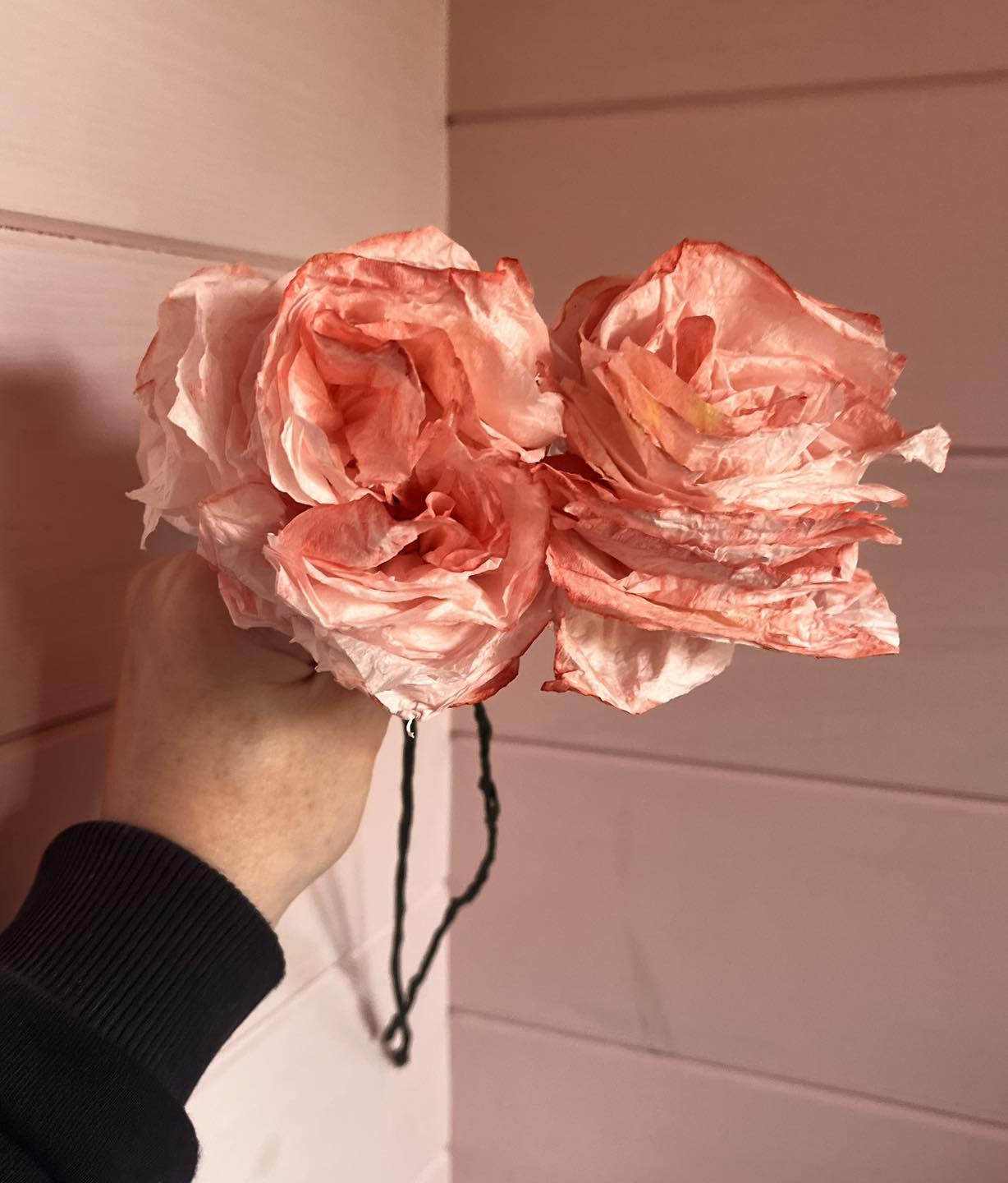 Peony paper flowers -pink image 0