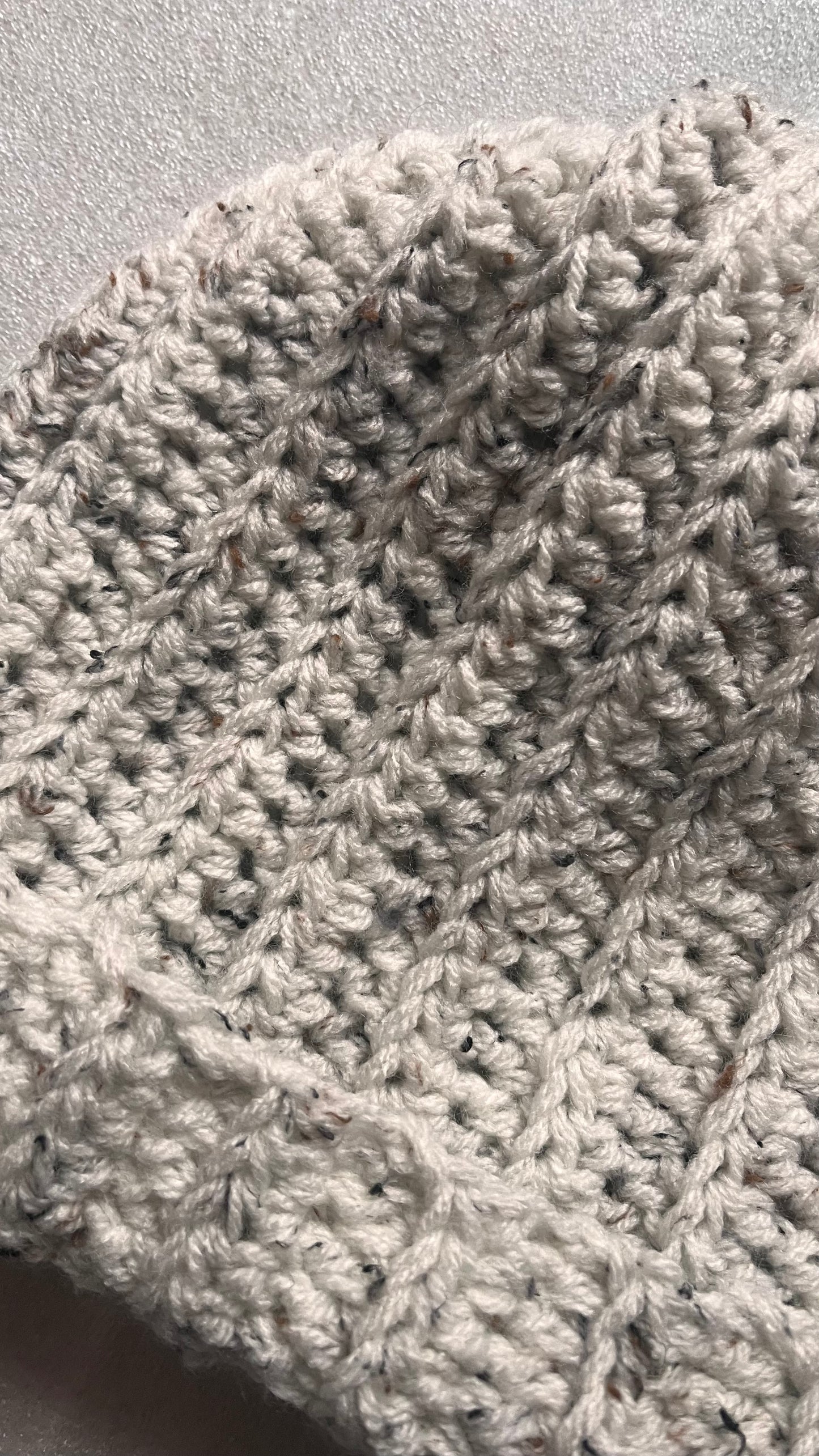 Woolly Cabin Beanie crochet Hat - adult medium size