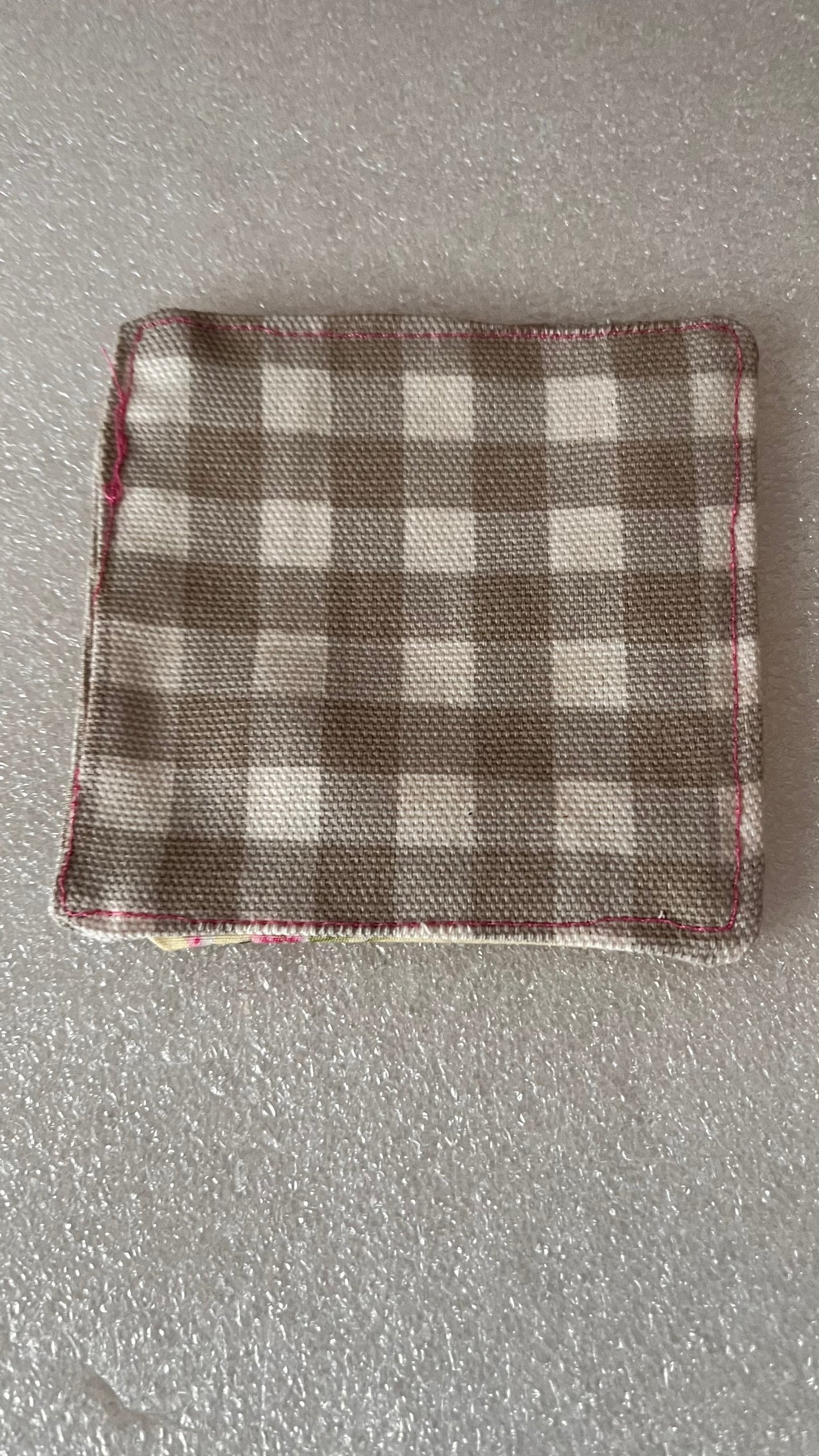 Handmade fabric corner bookmark