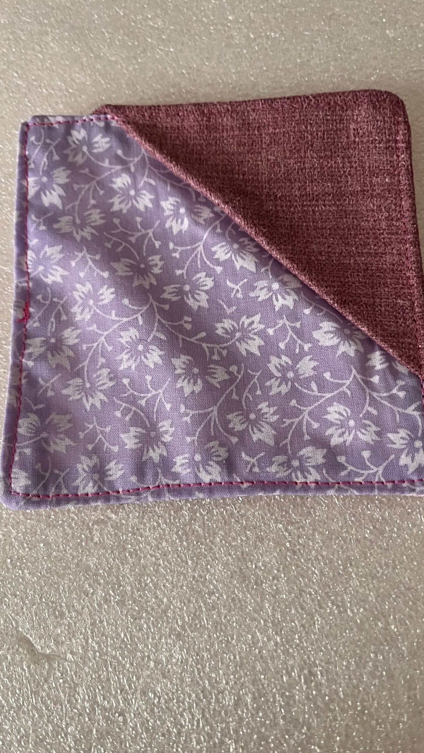 Handmade fabric corner bookmark