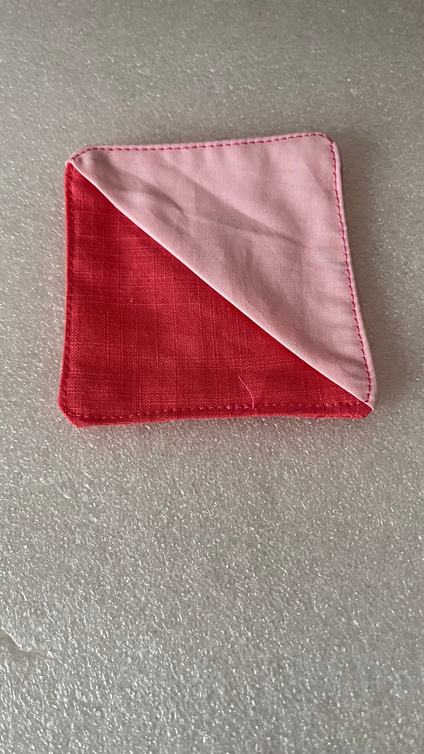Handmade fabric corner bookmark