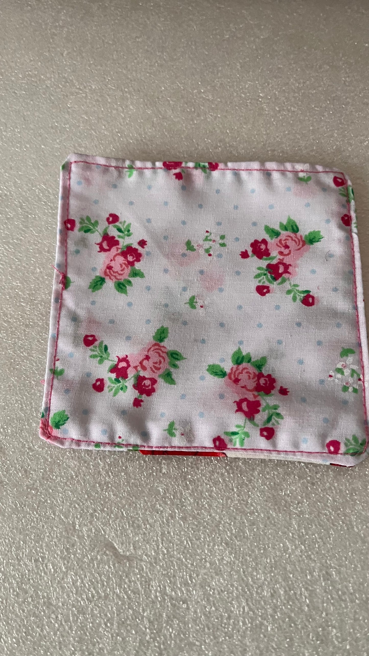 Handmade fabric corner bookmark