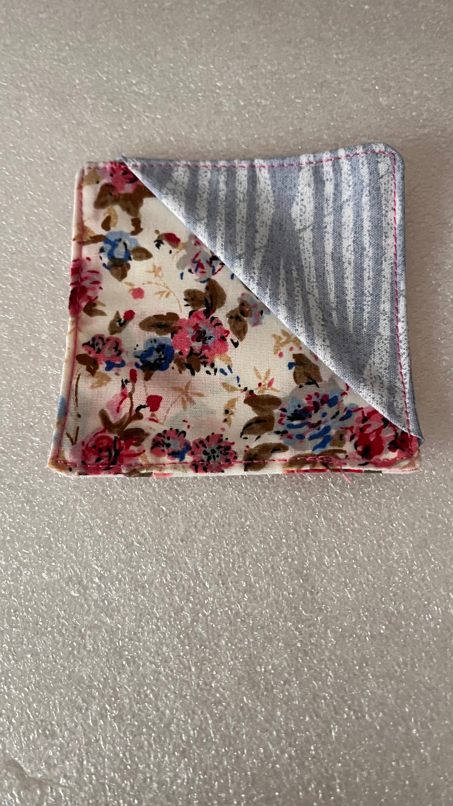 Handmade fabric corner bookmark