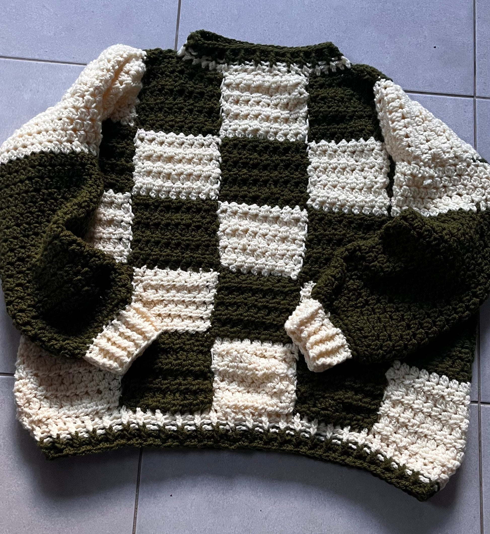 Disco Meadow Crochet Jumper ~ Custom made - cosy creations 24