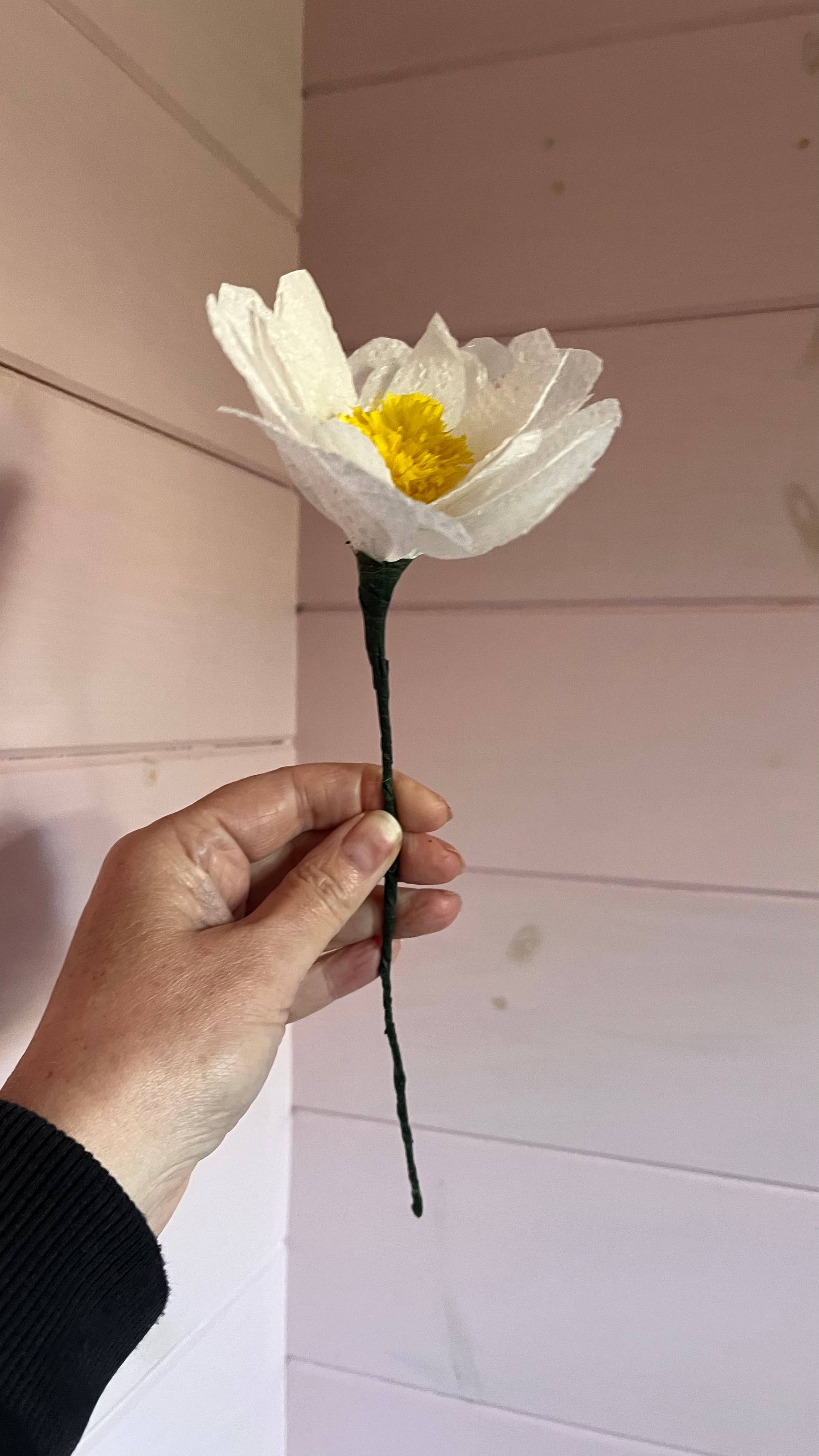 White Daisy paper flower image 2