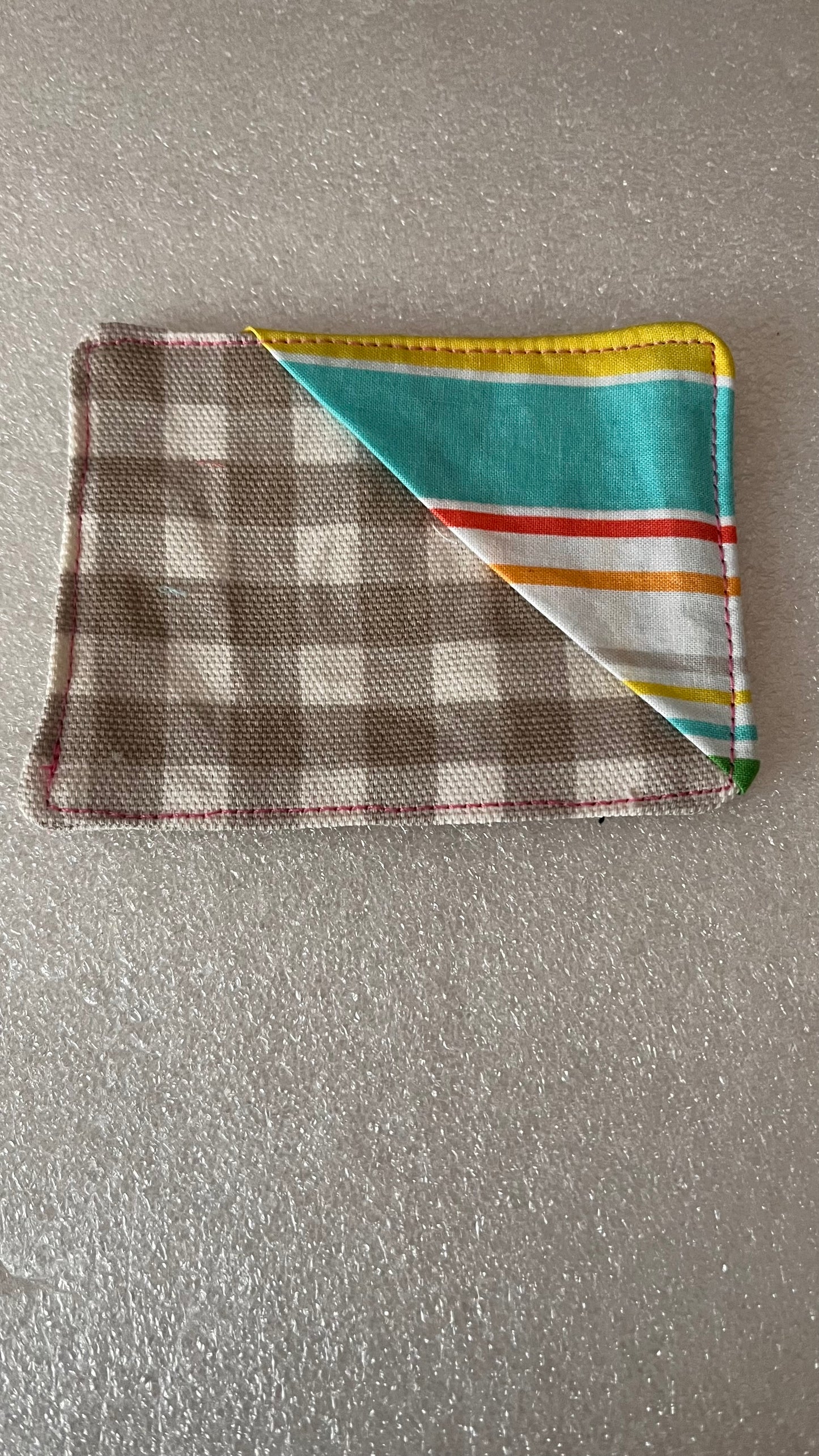 Handmade fabric corner bookmark