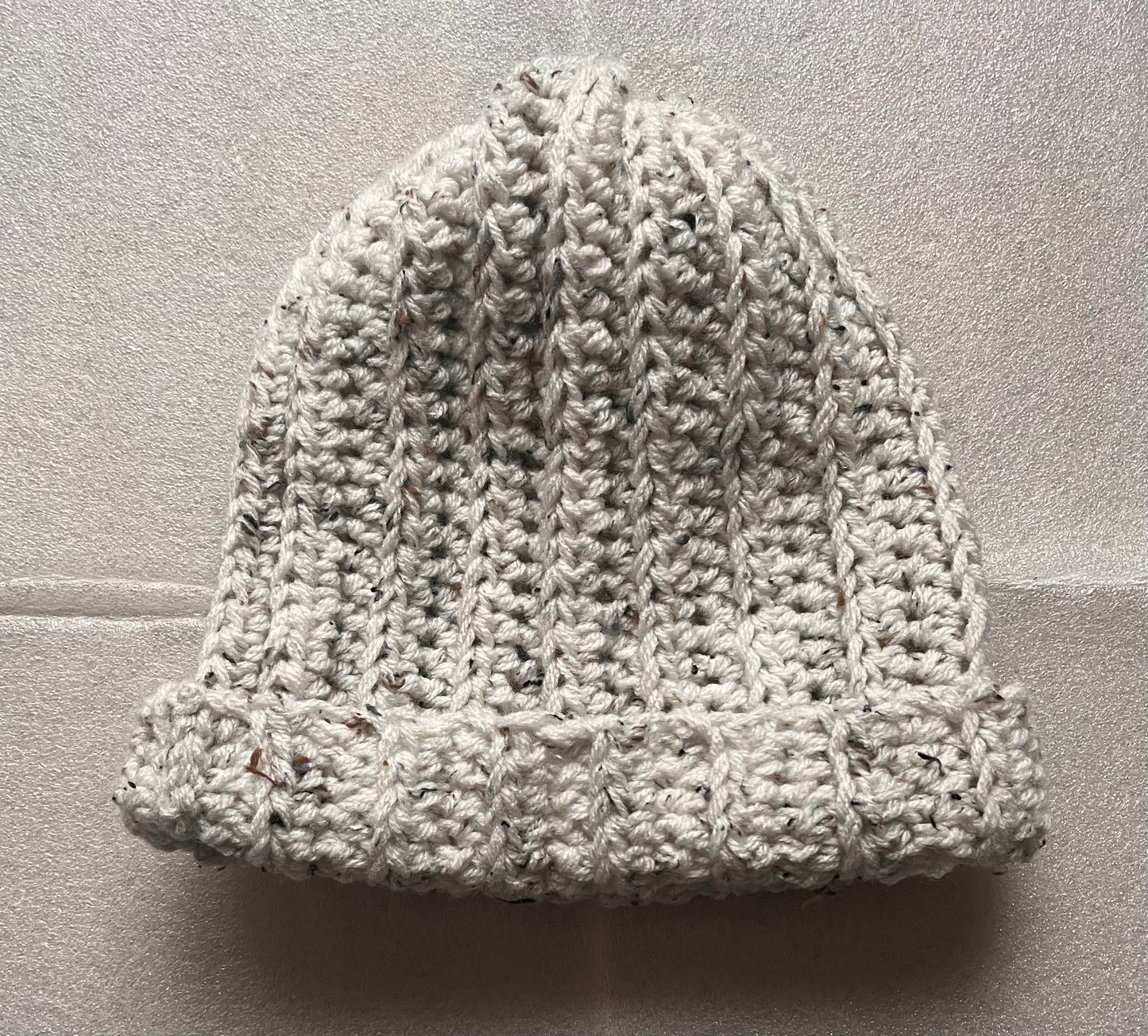 Woolly Cabin Beanie crochet Hat - adult medium size
