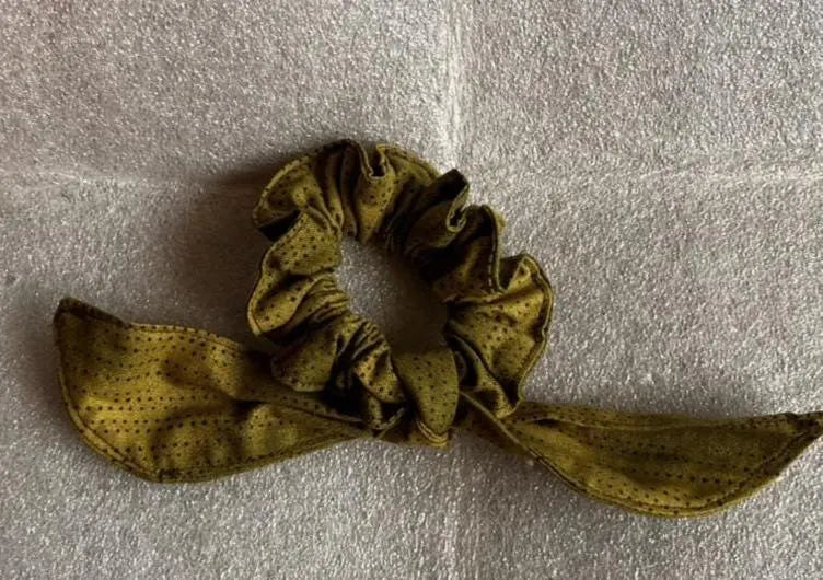 Perfectly Imperfect Bow Scrunchie – Handmade image 0