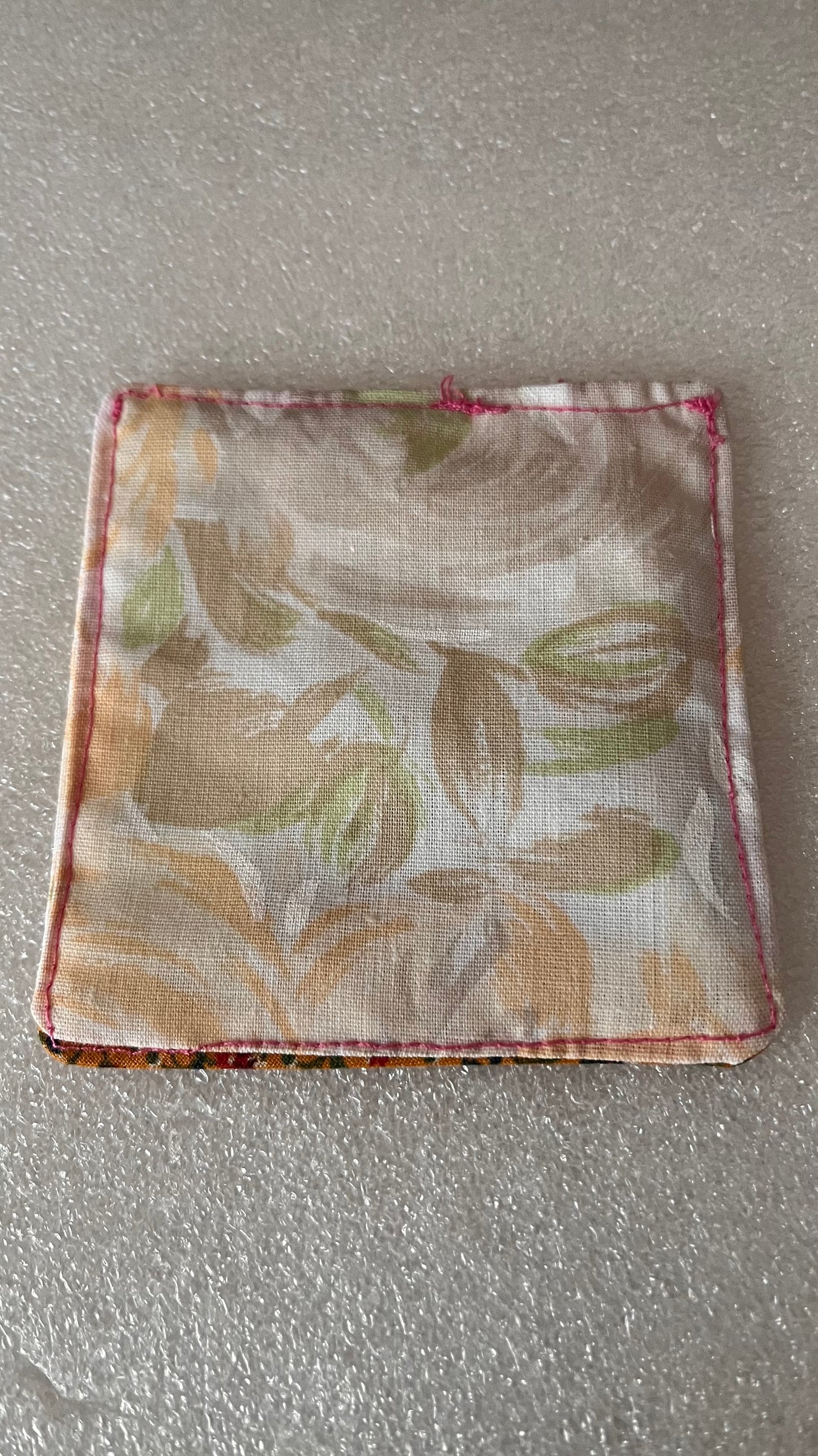 Handmade fabric corner bookmark