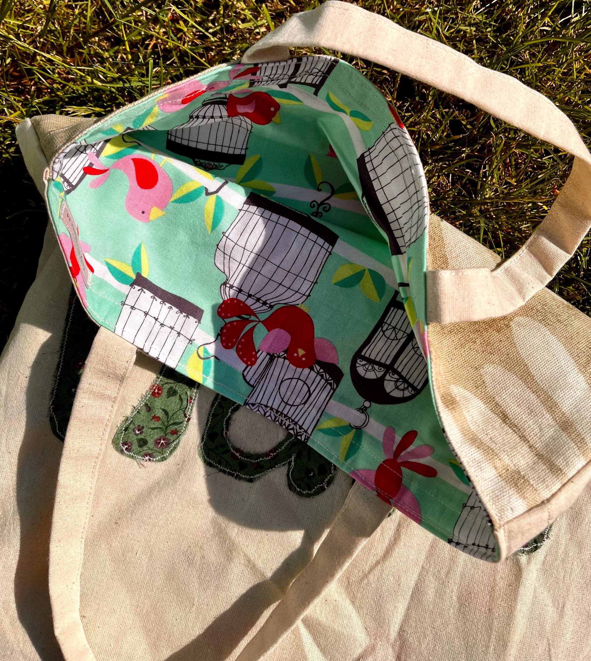 personalised Nain handmade cotton tote bag image 1