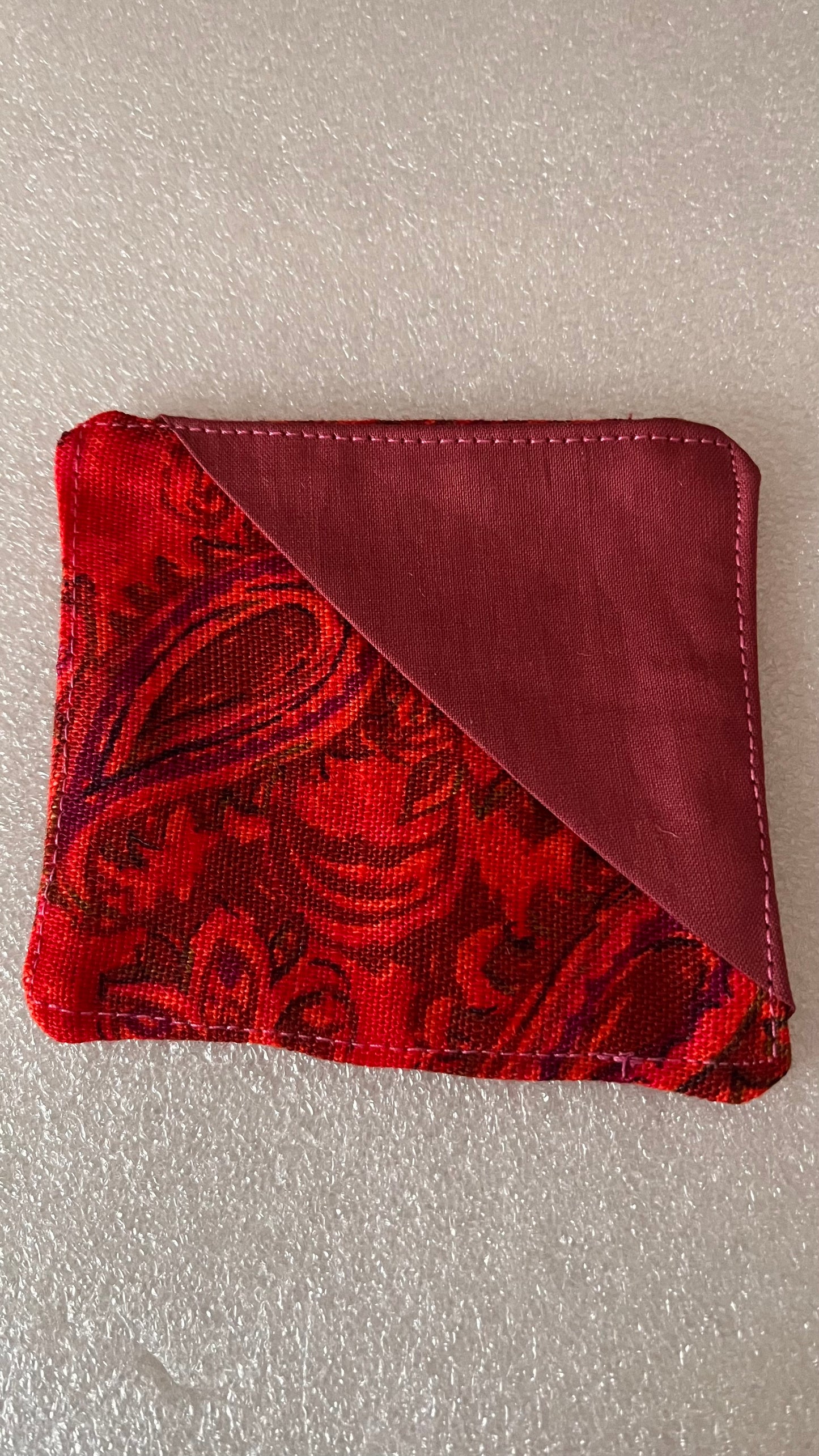 Handmade fabric corner bookmark