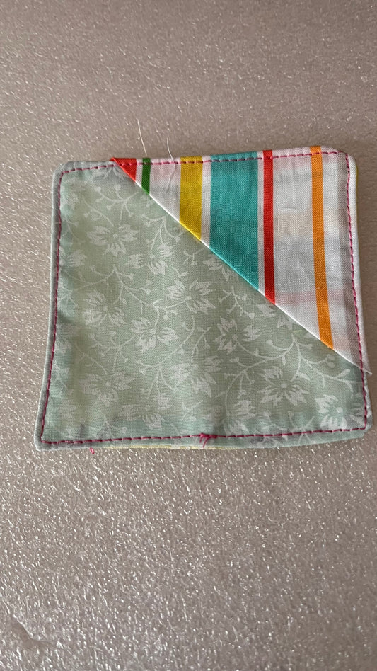 Handmade fabric corner bookmark