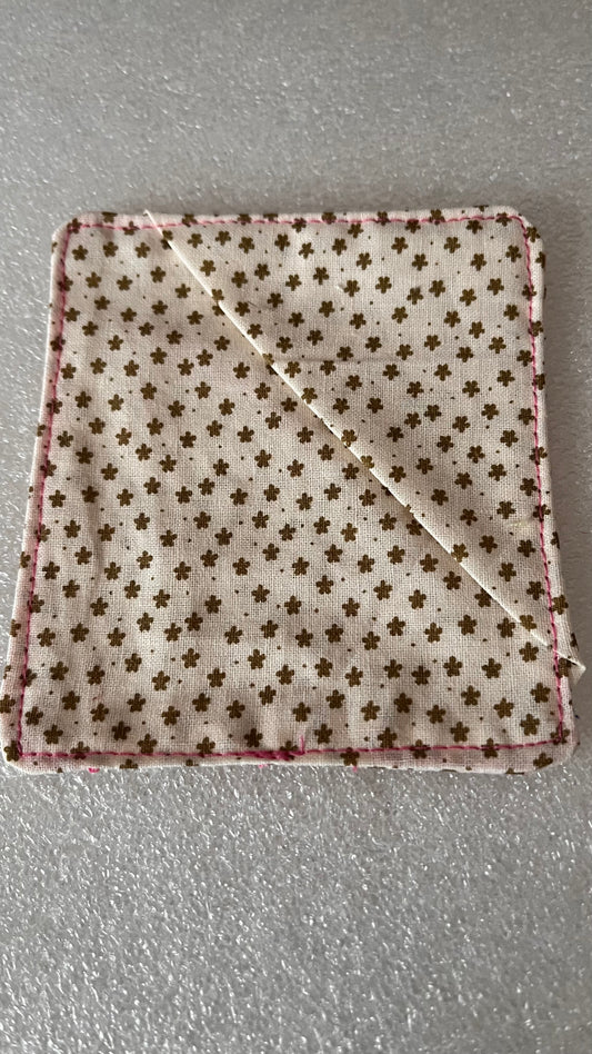 Handmade fabric corner bookmark