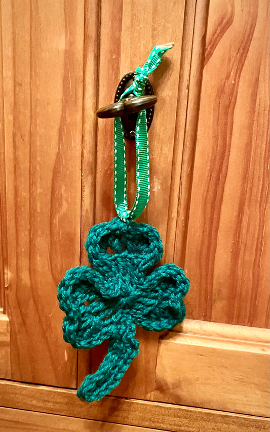 Handmade Crochet Shamrock – St Patrick’s Day Decoration – Irish Clover Lucky Charm Gift