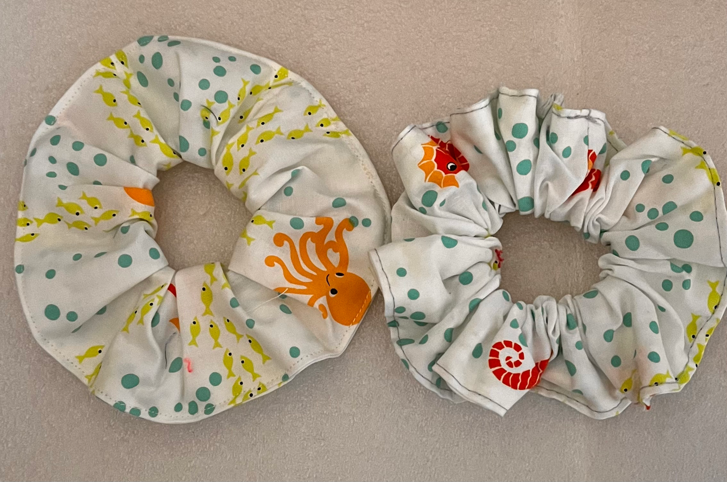 Handmade Cotton Scrunchies- set of 2 image 0